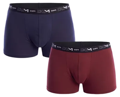 Imagen del producto de DIM - Paquete de 2 boxers para hombre, confeccionados en algodón elástico, modelo D6596