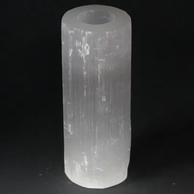 Imagen del producto de Candelabro Selenita cilindro- 20 cm