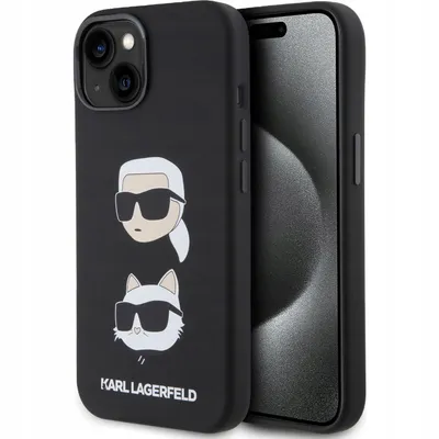 Zdjęcie produktu dla Etui Karl Lagerfeld Silicone Karl&Choupette Head Na Iphone 15 - Czarne