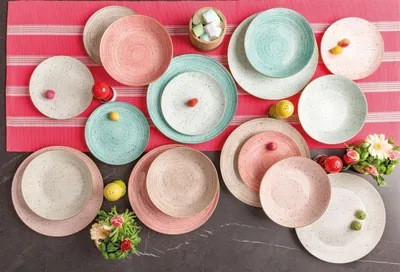Produktbild von Tognana Porcellane ME07018M090, 6 Person(en), Porzellan, Mehrfarbig, Rund, 27 cm, 20,5 cm