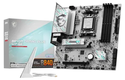 Produktbild von MSI B840M GAMING PLUS WIFI6E, AMD, Sockel AM5, AMD Ryzen 7000 Series, AMD Ryzen 8000 Series, AMD Ryzen 9000 Series, Sockel AM5, DDR5-SDRAM, 256 GB