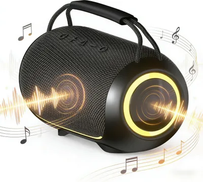 Produktbild von Outdoor Bluetooth Lautsprecher 40W, Wasserdicht, RGB Beleuchtung, Tragbar Bluetooth Speaker, Betriebszeit 8 Stunden