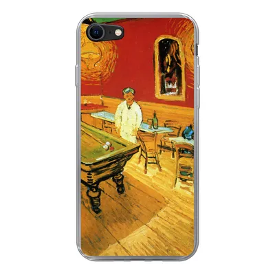Produktbild von MuchoWow® Handyhülle Schutzhülle Hülle für iPhone SE 2020 Das Nachtcafé - Vincent van Gogh Silikon Softcase Handy Hülle - Kartenbesitzer