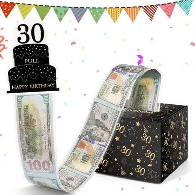 Produktbild von Geschenkbox 30. Geburtstag, persönliche Botschaft, Geschenkverpackung für Feiern