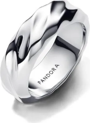 Immagine prodotto di Anello Pandora a fascia larga ondulata 193886C00 Anello da donna, misura anello:54