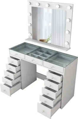 Image de Skye Decor, BJ118 - 2789, Coiffeuses, blanc, 120 x 79,8 x 44,5 cm