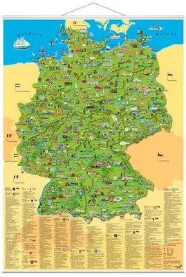 Immagine prodotto di Mappa illustrata della Germania