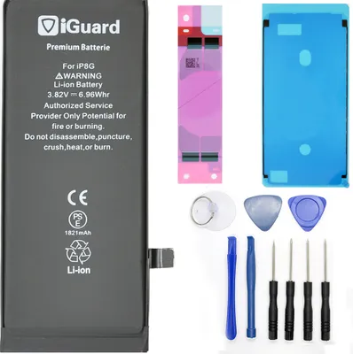 Produktbild von Ersatz Akku für iPhone 8 Batterie Battery Klebestreifen Werkzeug Tool Komplett Neu