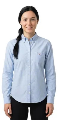 Productafbeelding van Gant 4300470-455, Overhemden, Volwassenen, Dames, Blauw, Effen, Zonder patroon