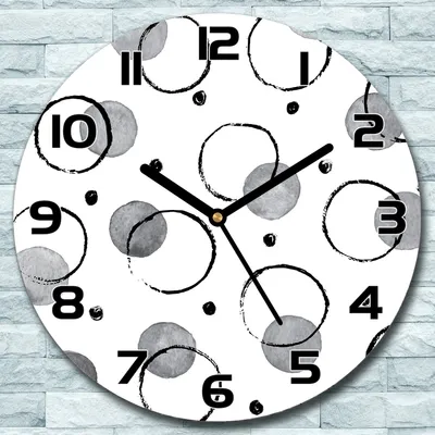 Produktbild von Wanduhr aus Glas Rund fi 30 Einfarbige Kreise Quarz Deko Schlafzimmer Büro