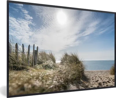 Produktbild von MuchoWow® MuchoWow® Gerahmtes Poster Sonne - Wolken - Strand 30x20 cm - Poster mit zchwarzem Bilderrahmen - Kunstdruck - Bild-Poster