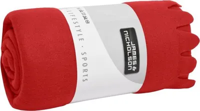 Produktbild von Fleecedecke mit abgerundeten Fransen tomato, Gr. one size