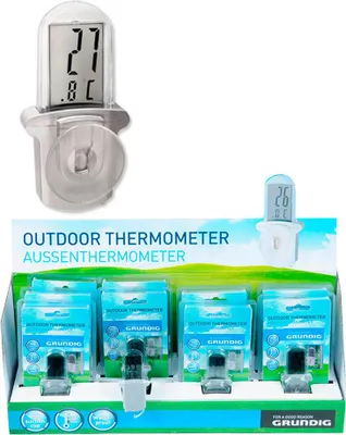 Image de Thermomètre Extérieur Numérique Affichage Précis, Fixation Ventouse - Grundig