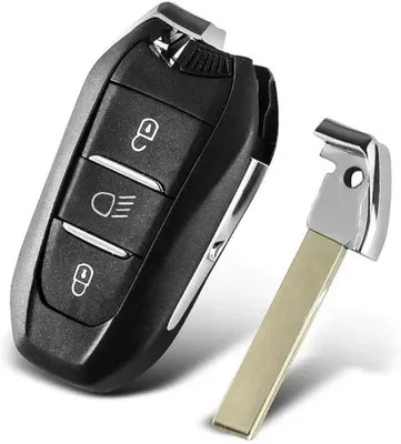 Produktbild von Techstar-Fernbedienungsgehäuse mit 3 Tasten, kompatibel mit Peugeot 308, 408, 508, 3008, 5008, Citroën C3, C4, DS