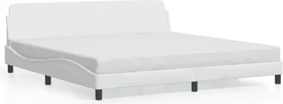 Produktbild von vidaXL Bettgestell "Dover" Weiß 200x200 cm Kunstleder