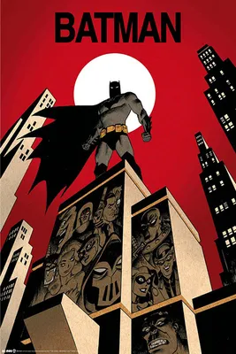 Produktbild von DC Comics Batman Poster, offiziell lizenziert mit Echtheitssiegel, 61x91,5 cm