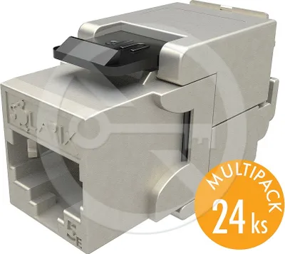Obrázek produktu pro SXKJ-5E-STP-BK-SA - Solarix keystone CAT5E samořezný, multipack 24 ks