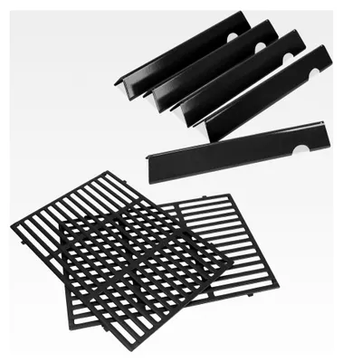 Produktbild von 43,4 cm Flavorizer Bars & 47,6 x 33,7 cm Gusseisen Grillroste für Weber Genesis II/LX 300, Genesis II E-310/E-315/E-330/E-335/S-310/S-335 (ab 2017)