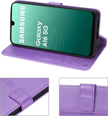 Produktbild von Handy Tasche für Samsung Galaxy A16 5G Hülle Handyhülle Klapphülle Wallet Case Lila