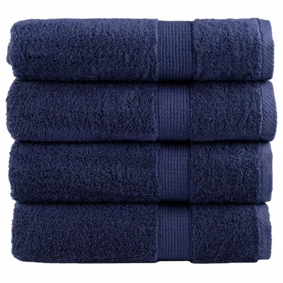 Produktbild von Premium Duschtücher SOLUND 4 Stk. Marineblau 70x140 cm 600 g/m²