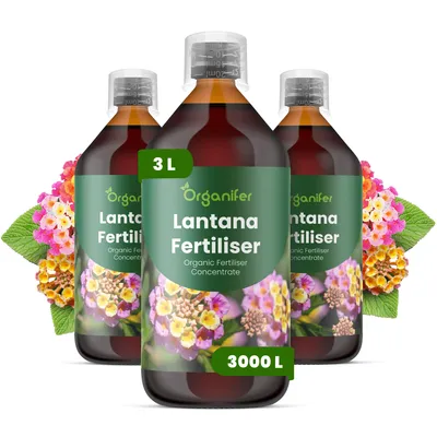 Obrázok produktu pre Lantana, tekuté hnojivo, 3x 1 liter – vzorec NPK 2-1-8 – pre bohaté, farebné kvitnutie a stabilný rast – organické hnojivo