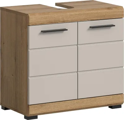 Produktbild von Waschbeckenunterschrank >Scout< in Evoak Oak / Kaschmir - 60x56x34cm (BxHxT)