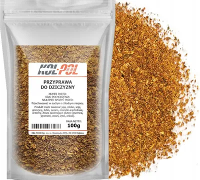 Zdjęcie produktu dla PRZYPRAWA DO DZICZYZNY 100g Myśliwska aromatyczna mieszanka ziół Kol-Pol