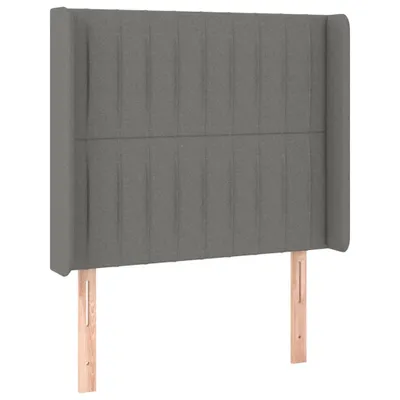 Immagine prodotto di vidaXL Testiera con orecchie Grigio scuro 83x16x118/128 cm Tessuto