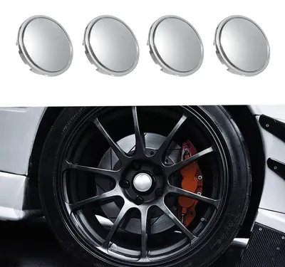 Produktbild von 56 mm Auto-Radnabenkappen Nabenreifen Felgenkappenabdeckung Universal ABS Chrom Silber 4 Stück