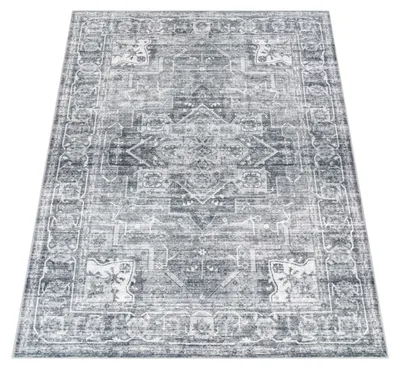 Produktbild von Paco Home Teppich Wohnzimmer Schlafzimmer Kurzflor Rutschfest Weich Vintage Orient Mandala 120x160 cm