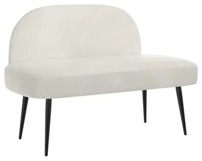 Produktbild von vidaXL Gepolsterte Bank mit Rückenlehne Creme 110 x 60 x 76 cm Samt