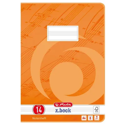 Zdjęcie produktu dla herlitz Notenheft x.book, DIN A4, Lineatur 14, 8 Blatt