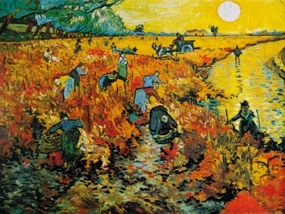 Obrázok produktu pre Vincent Van Gogh Art Print Obraz - Červená vinica, 1888 (60 x 80 cm)