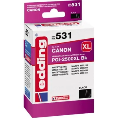 Image de edding EDD-531 Cartouche d'impression noire compatible avec Canon PGI-2500 XL BK