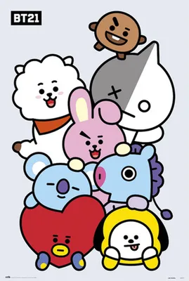 Produktbild von BT21 Poster mit Bangtan Boys Figuren, 61x91,5 cm
