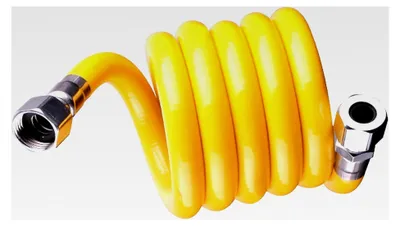 Produktbild von Gasschlauch, 50 cm Propangasschlauch aus 304 Edelstahl, Verlängerungsschlauch für Gasgrills, Camping, Picknicks und Grillpartys