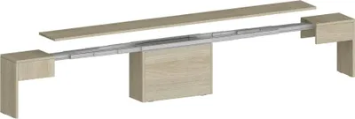 Produktbild von Bank Yutu, Sitzfläche für Esstisch, Einzelne ausziehbare Bank, 290x25x45 cm, Olmo