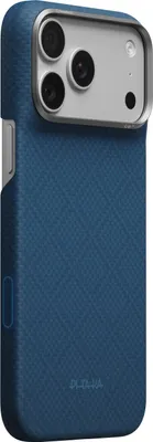 Imagen del producto de Funda PITAKA Edge Case Argyle con MagSafe para iPhone 18 Pro Max / 17 Pro Max, color azul medianoche