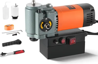 Obrázok produktu pre VEVOR magnetická vŕtačka, jadrová vŕtačka 1300 W, plochá prenosná magnetická vŕtačka s chladiacim zariadením a ochranou proti preťaženiu, magnetický lis na inštaláciu zariadení, priemysel, obrábanie kovov, oranžová farba