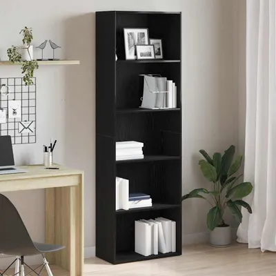 Produktbild von Möbel Bücherregal Schwarz Eichen-Optik 60x30x189 cm Holzwerkstoff - Bücherregale 862457