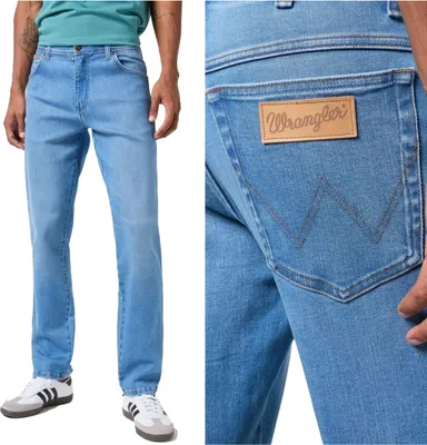 Produktbild von WRANGLER, Herren Jeanshosen, Slim fit, TEXAS SLIM, W32 L34, Blau, Jeans, baggyjeans, buggy
