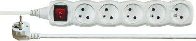 Zdjęcie produktu dla Emos 1902150300, Przełączane, Biały, 5 x gniazdo sieciowe, 3 m, 250 V, 10 A