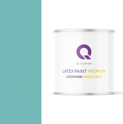 Produktbild von Latexfarbe Abwaschbar | Türkis 2 L | Innenfarbe | Wandfarbe | Deckenfarbe | Klasse 2 Mattfarbe Für Allergiker Scheuerfest Geruchlos Frei