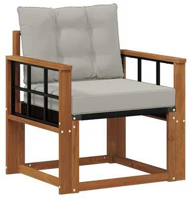 Produktbild von vidaXL Outdoor-Sofa Massivholz Akazie Natürlich und Hellgrau