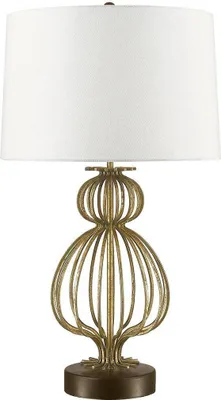 Produktbild von Elstead Lafitte Tischleuchte E27 Gebeiztes Gold Creme