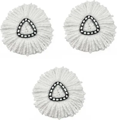 Immagine prodotto di INF Panni di Ricambio in Microfibra per Mocio Rotante O-Cedar Vileda - Set da 3 Bianco