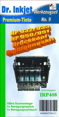 Produktbild von HP932/933 & HP950/951 Dr.Inkjet Düsenreinigungsset für Druckerpatronendruckköpfe IRP408