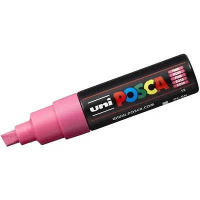 Produktbild von POSCA uni PC-8K, 1 Stück(e), Pink, Meißel, Schwarz, Pink, 8 mm, Tinte auf Wasserbasis