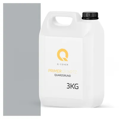 Produktbild von Quarzgrund für Silikonharz-Putz Hellgrau-blau F253 3 kg – Haftgrund für innen & außen, quarzhaltige Grundierung Q-COVER
