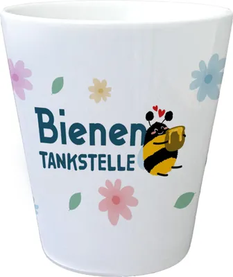 Produktbild von Bienen Blumentopf mit Spruch Bienentankstelle
